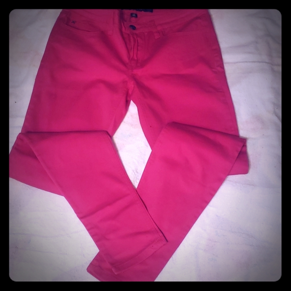 Flamingo pink jeans